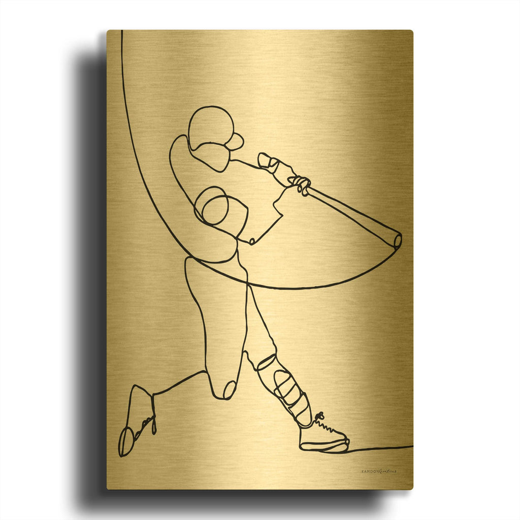 'Grand Slam' By Kamdon Kreations Gold Metal Wall Art