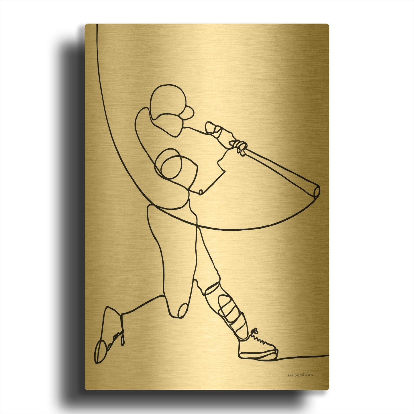 'Grand Slam' By Kamdon Kreations Gold Metal Wall Art