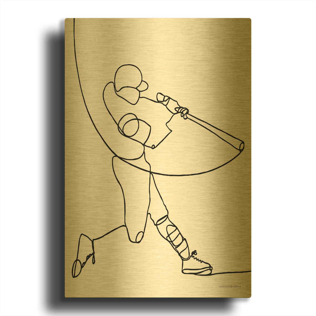 'Grand Slam' By Kamdon Kreations Gold Metal Wall Art