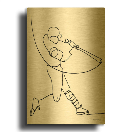 'Grand Slam' By Kamdon Kreations Gold Metal Wall Art
