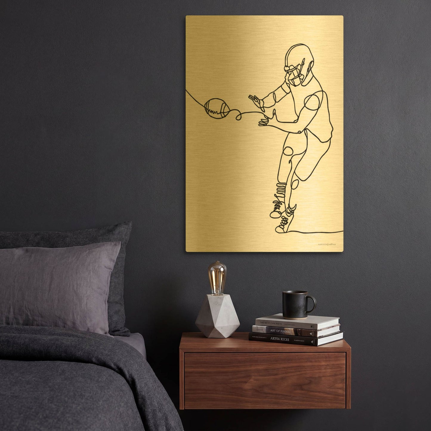 'Catch' By Kamdon Kreations Gold Metal Wall Art