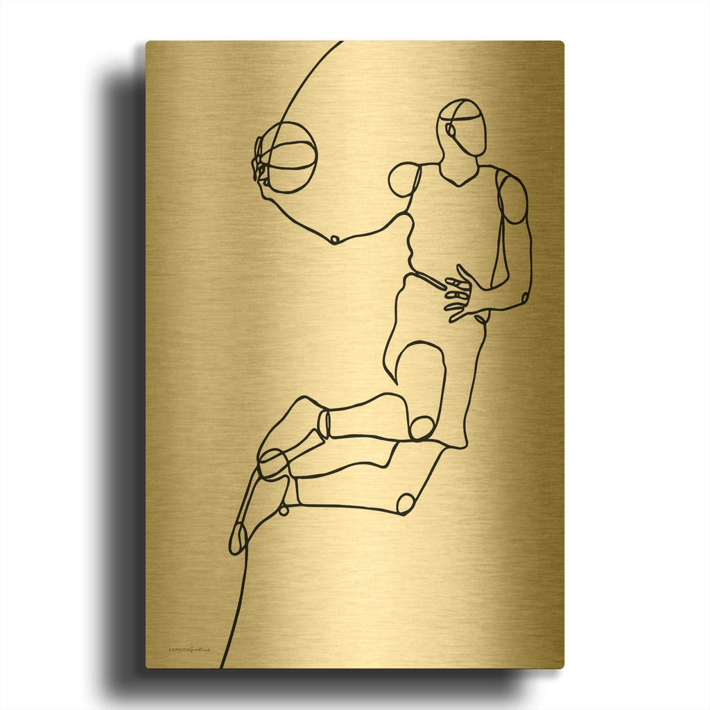 'Dunk' By Kamdon Kreations Gold Metal Wall Art