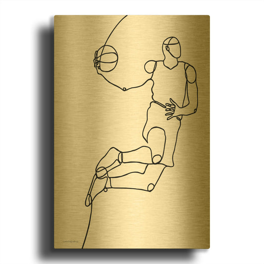'Dunk' By Kamdon Kreations Gold Metal Wall Art