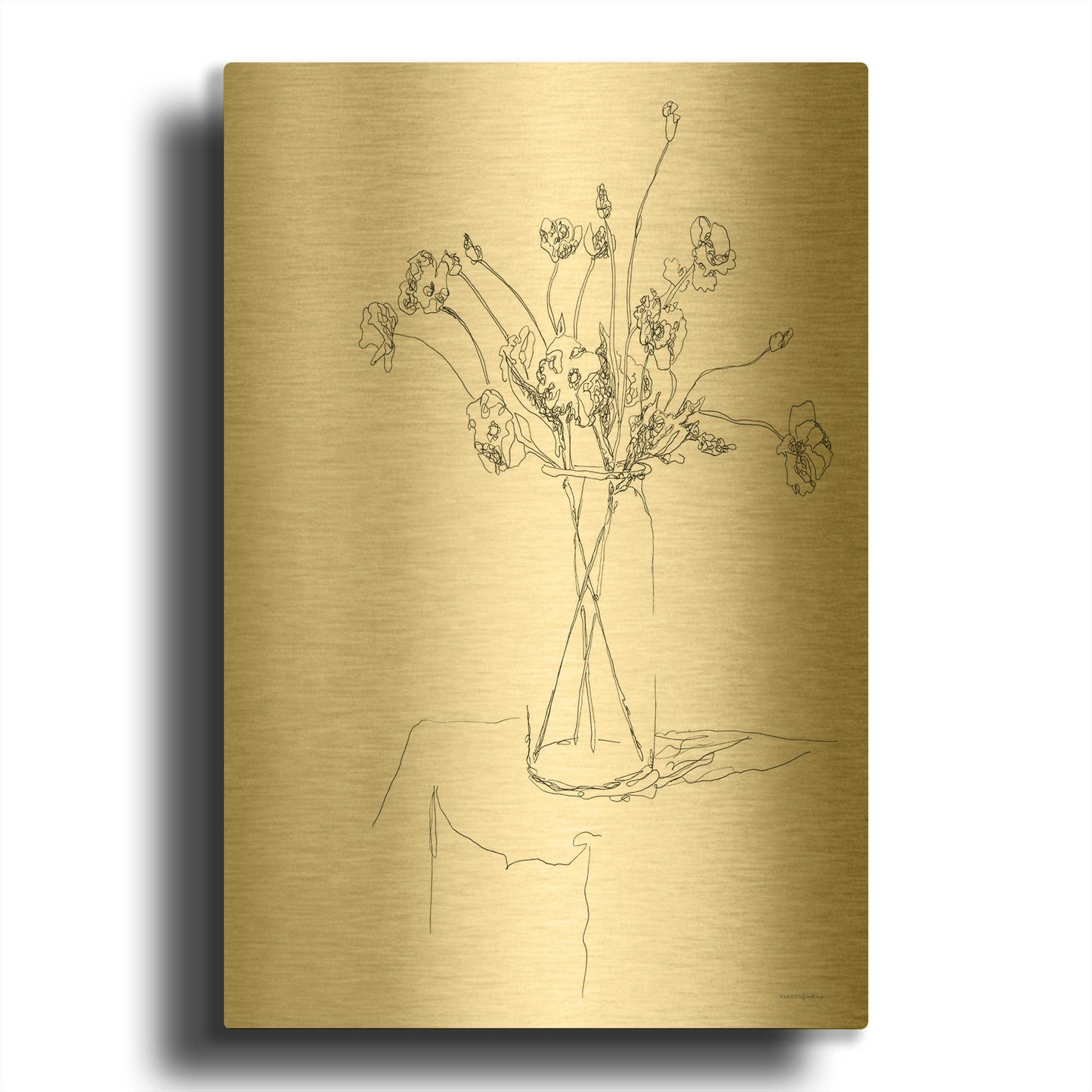 'Leftover Spaghetti Jar' By Kamdon Kreations Gold Metal Wall Art