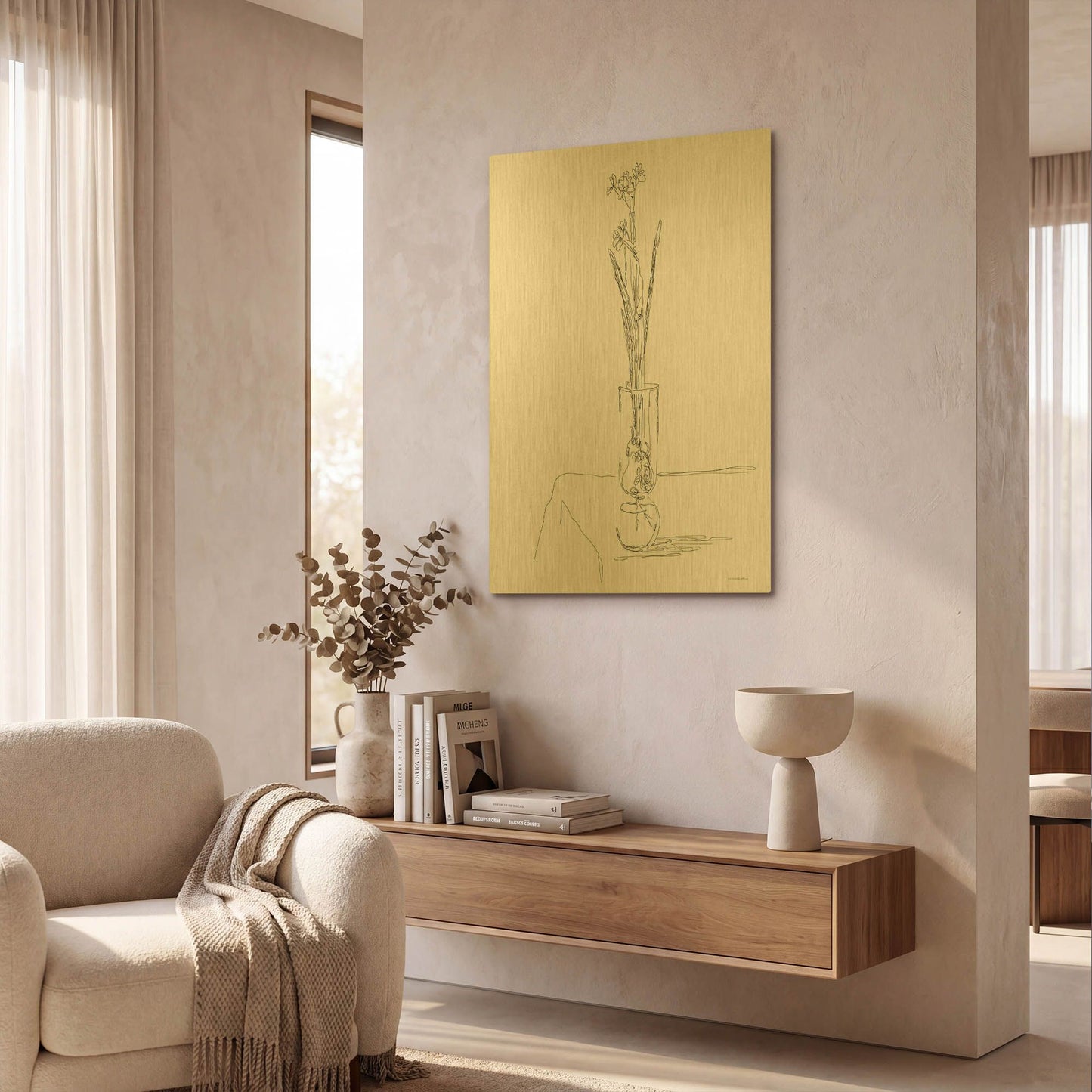 'The Way We Grow' By Kamdon Kreations Gold Metal Wall Art