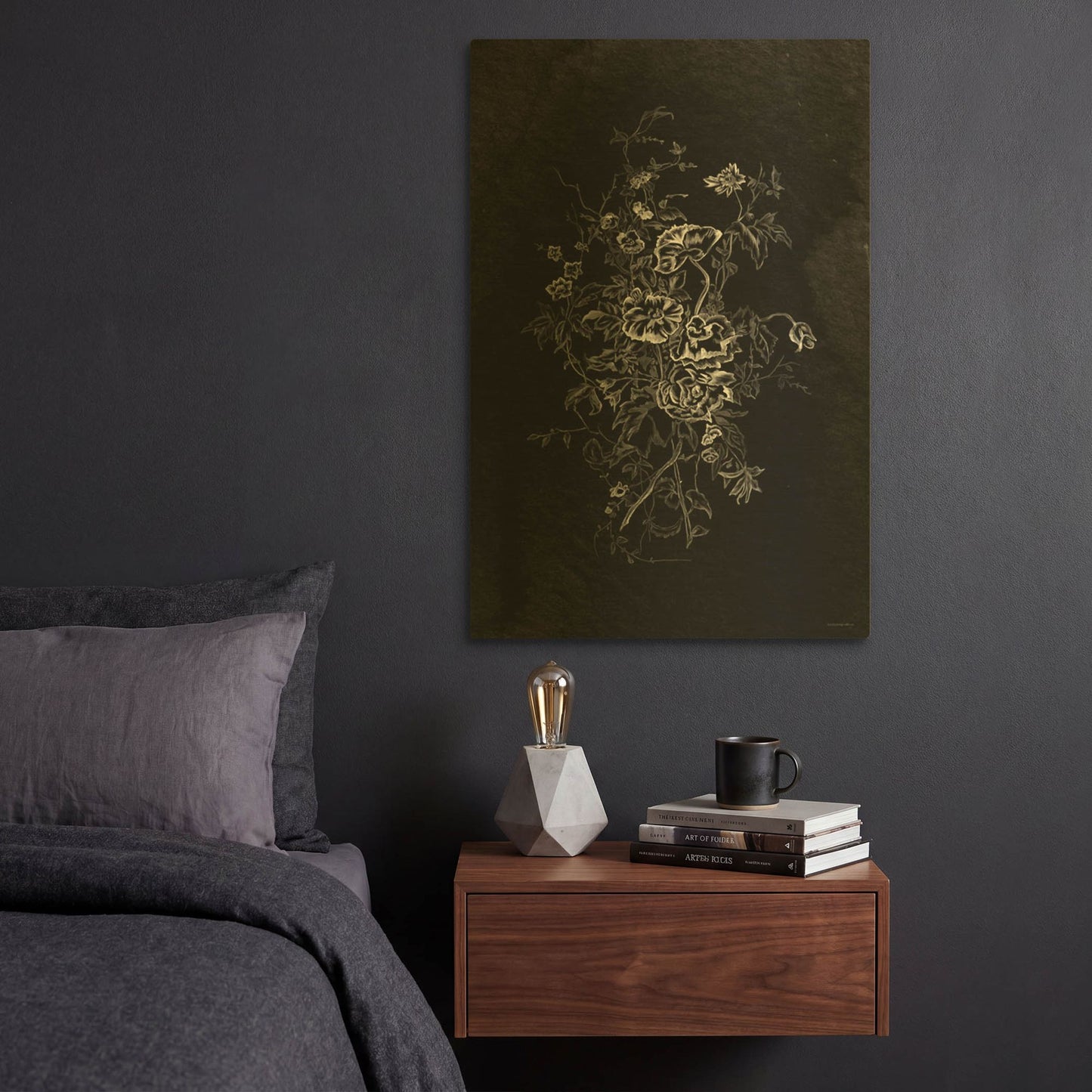 'Lacey Flowers' By Kamdon Kreations Gold Metal Wall Art