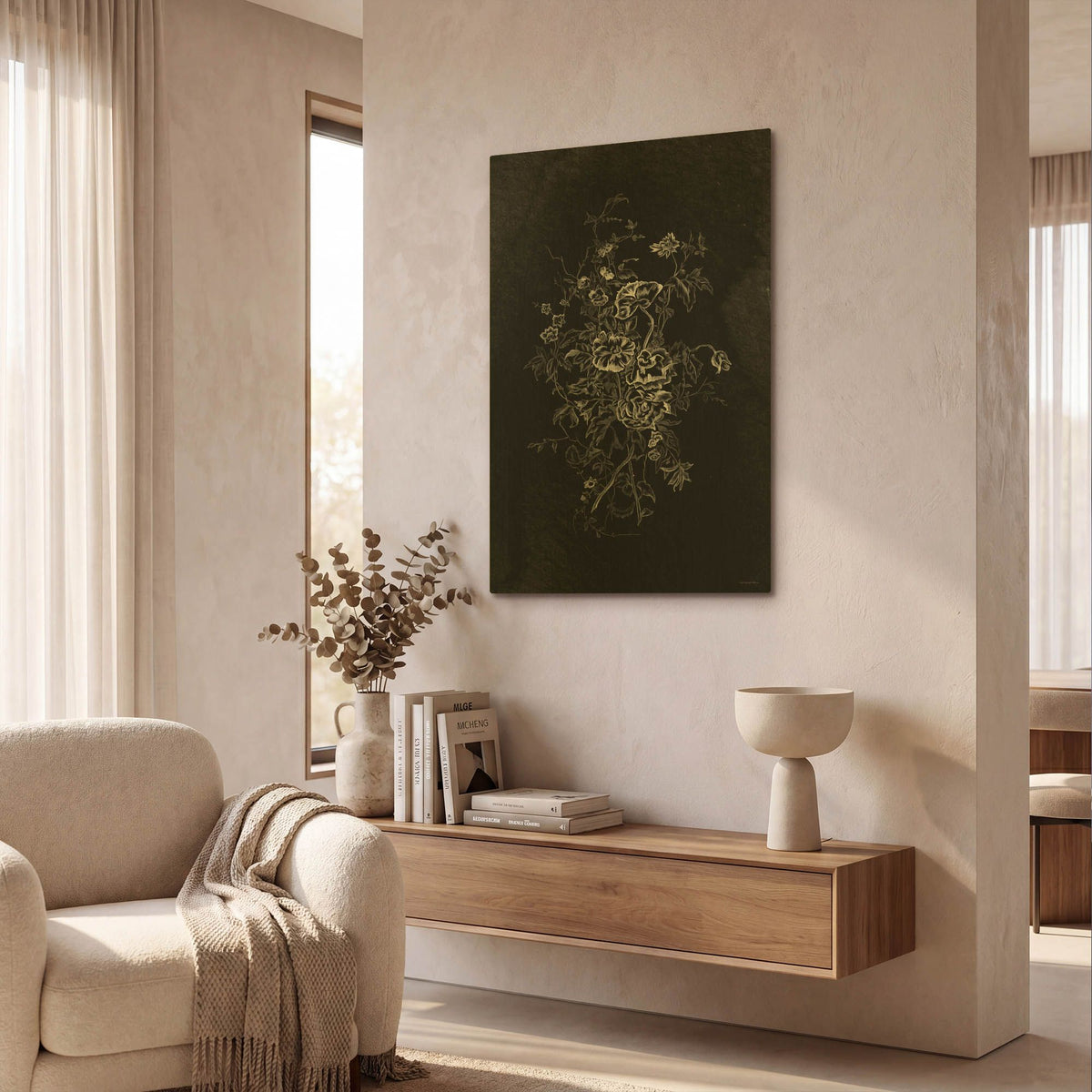 'Lacey Flowers' By Kamdon Kreations Gold Metal Wall Art