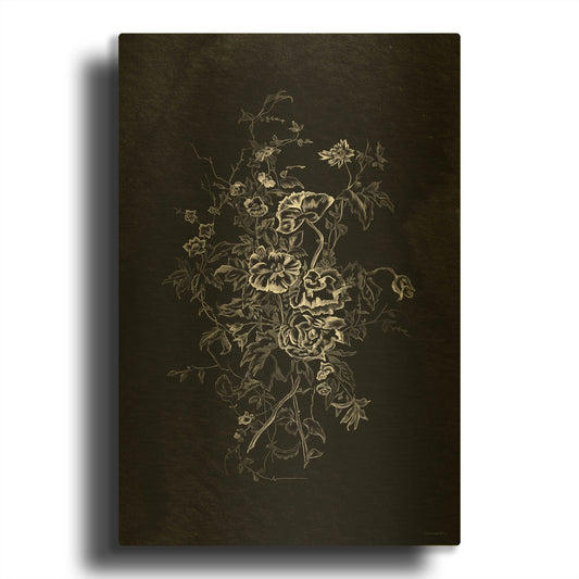 'Lacey Flowers' By Kamdon Kreations Gold Metal Wall Art