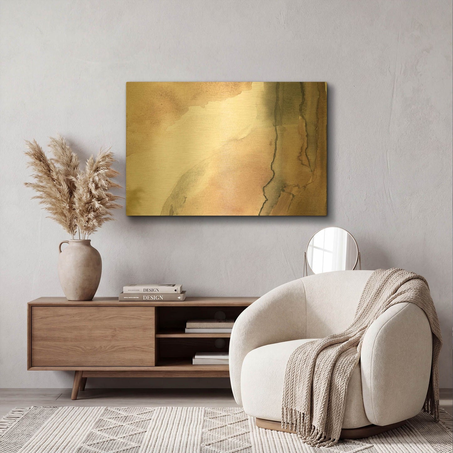 'Split' By Kamdon Kreations Gold Metal Wall Art