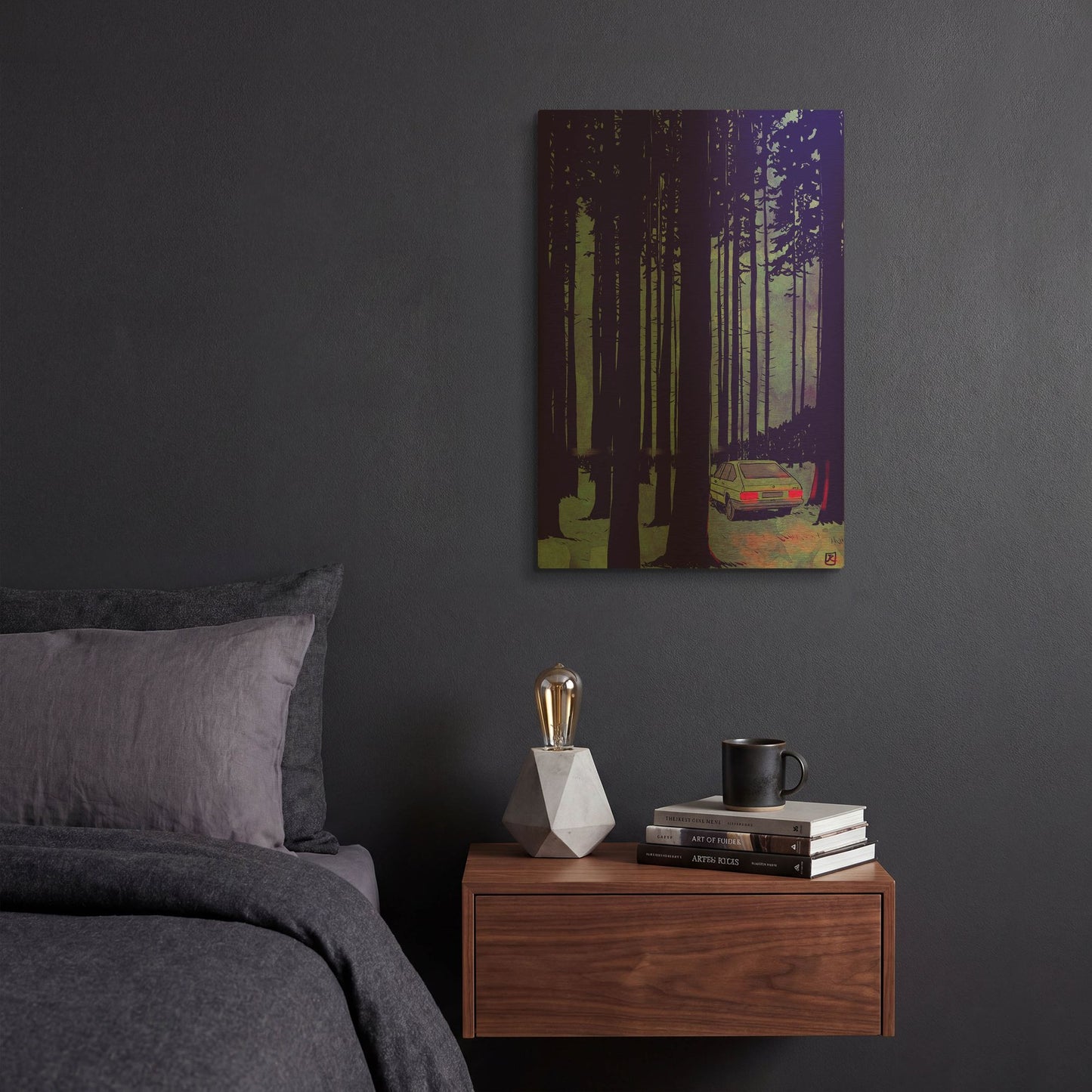 'Cars 11' By Giuseppe Cristiano Gold Metal Wall Art