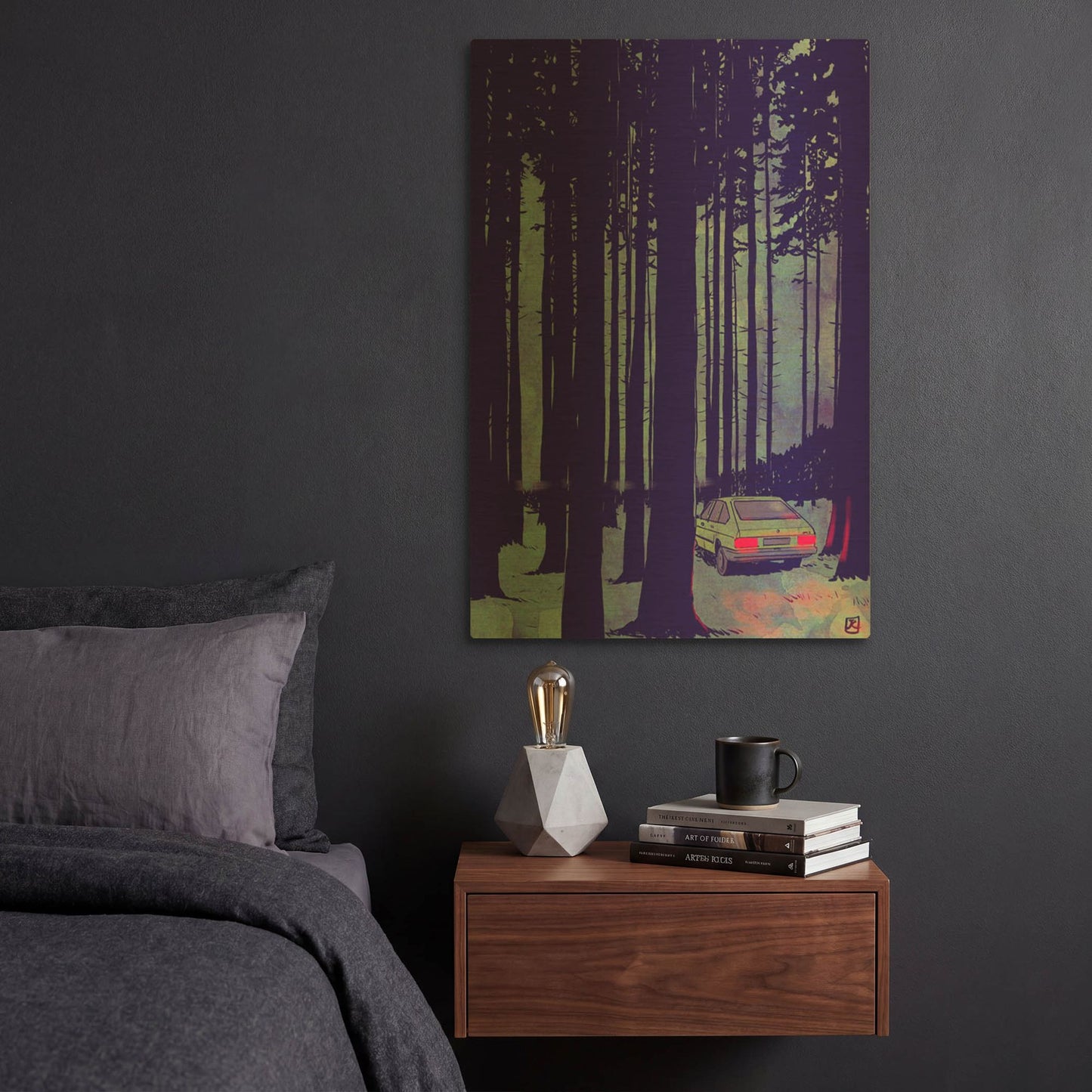 'Cars 11' By Giuseppe Cristiano Gold Metal Wall Art