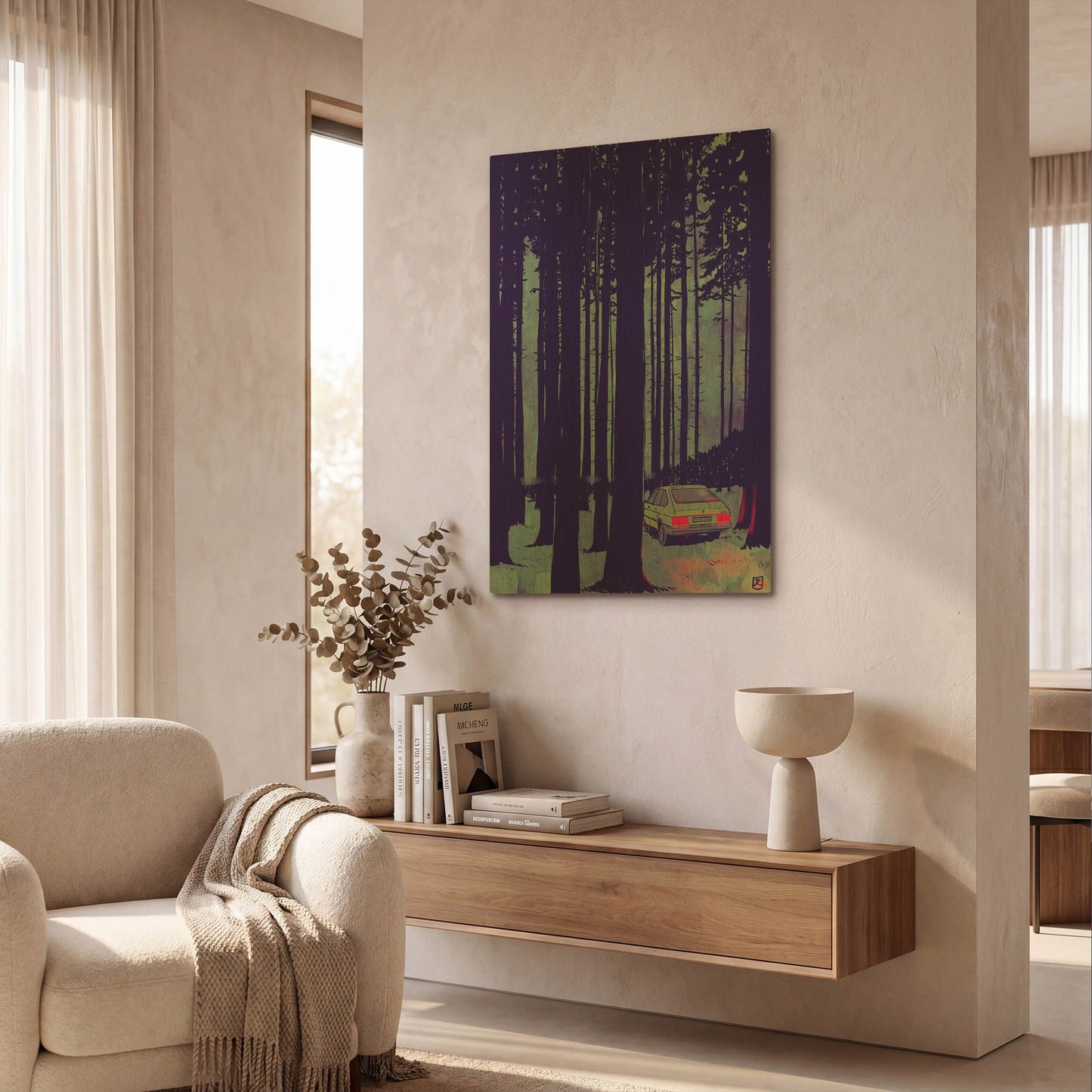 'Cars 11' By Giuseppe Cristiano Gold Metal Wall Art