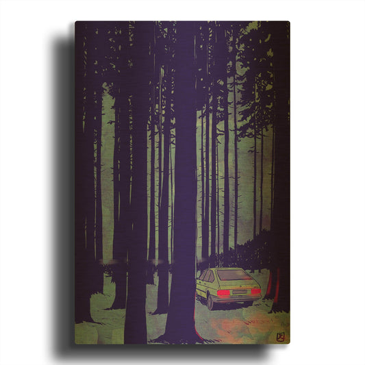 'Cars 11' By Giuseppe Cristiano Gold Metal Wall Art
