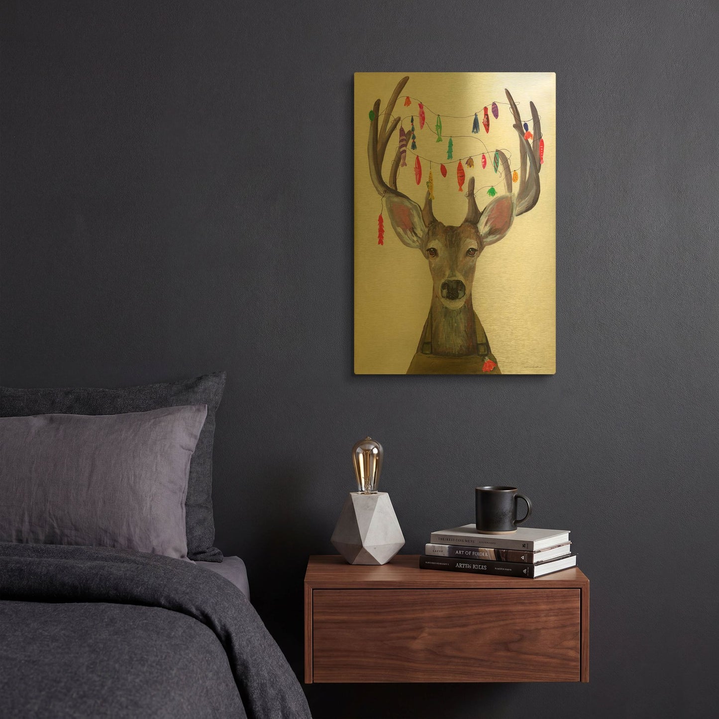 'My Dear You Look A-Lure-ing' By Kamdon Kreations Gold Metal Wall Art