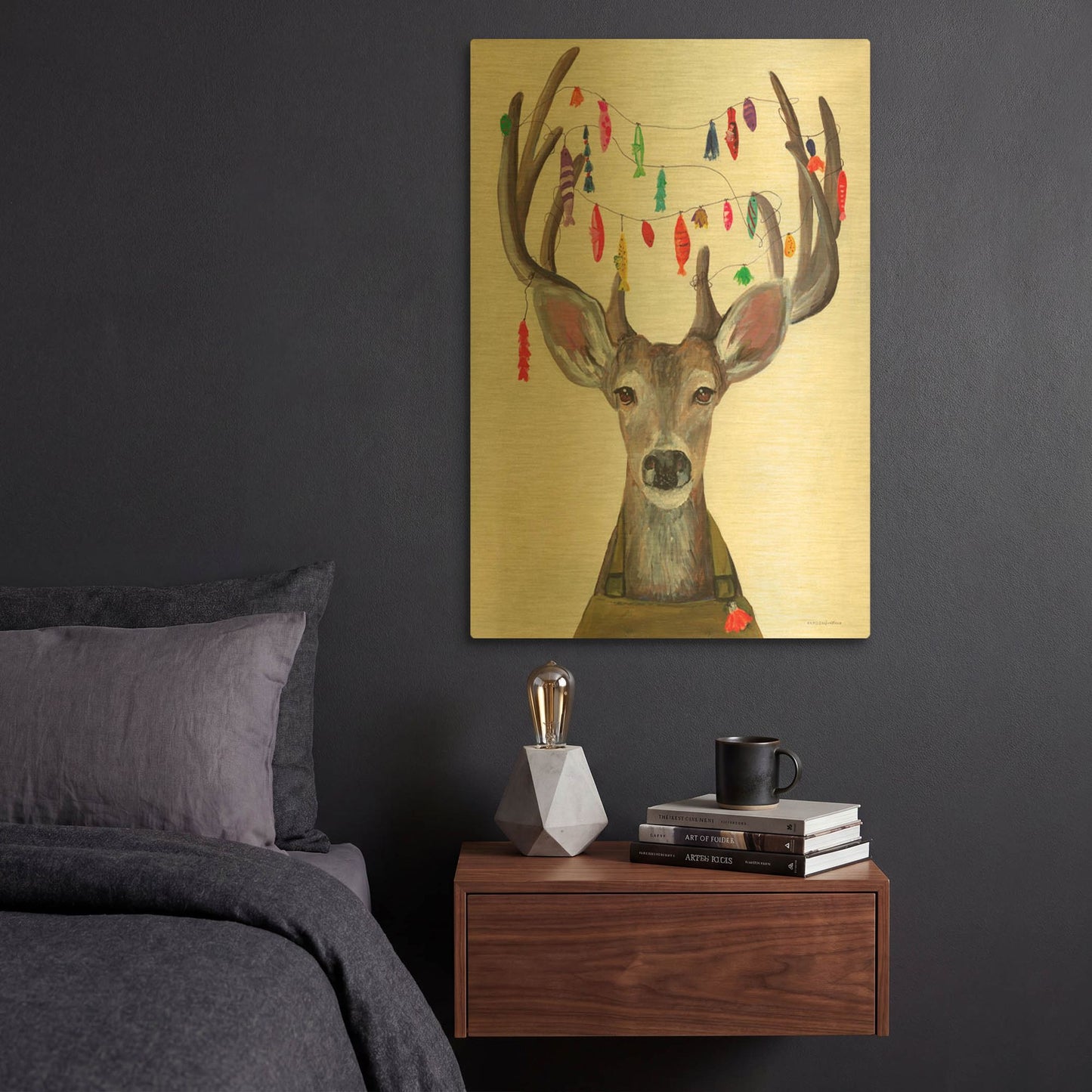 'My Dear You Look A-Lure-ing' By Kamdon Kreations Gold Metal Wall Art
