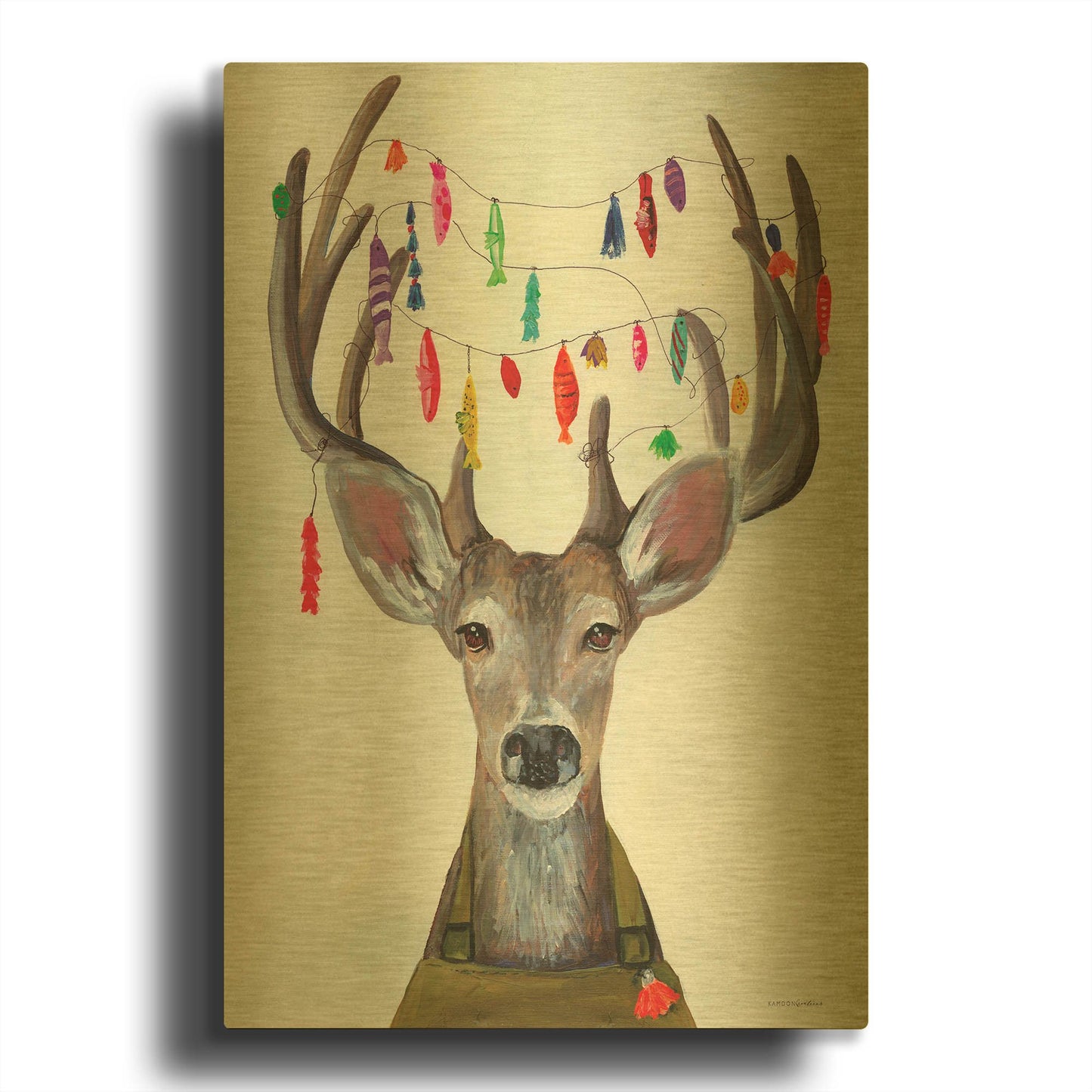 'My Dear You Look A-Lure-ing' By Kamdon Kreations Gold Metal Wall Art