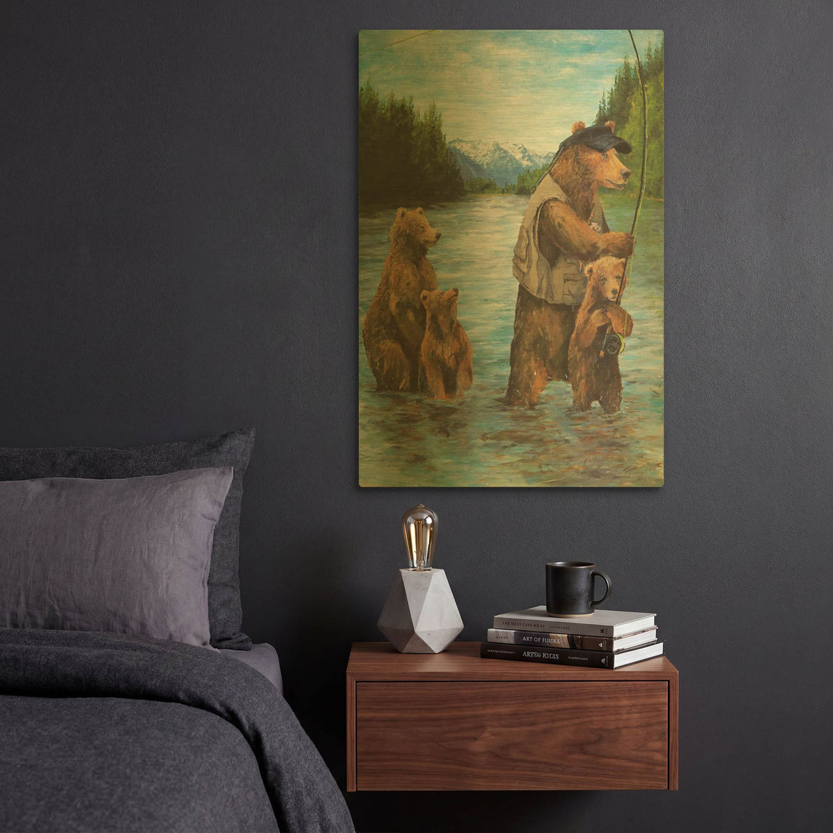 'Papa Bear' By Kamdon Kreations Gold Metal Wall Art