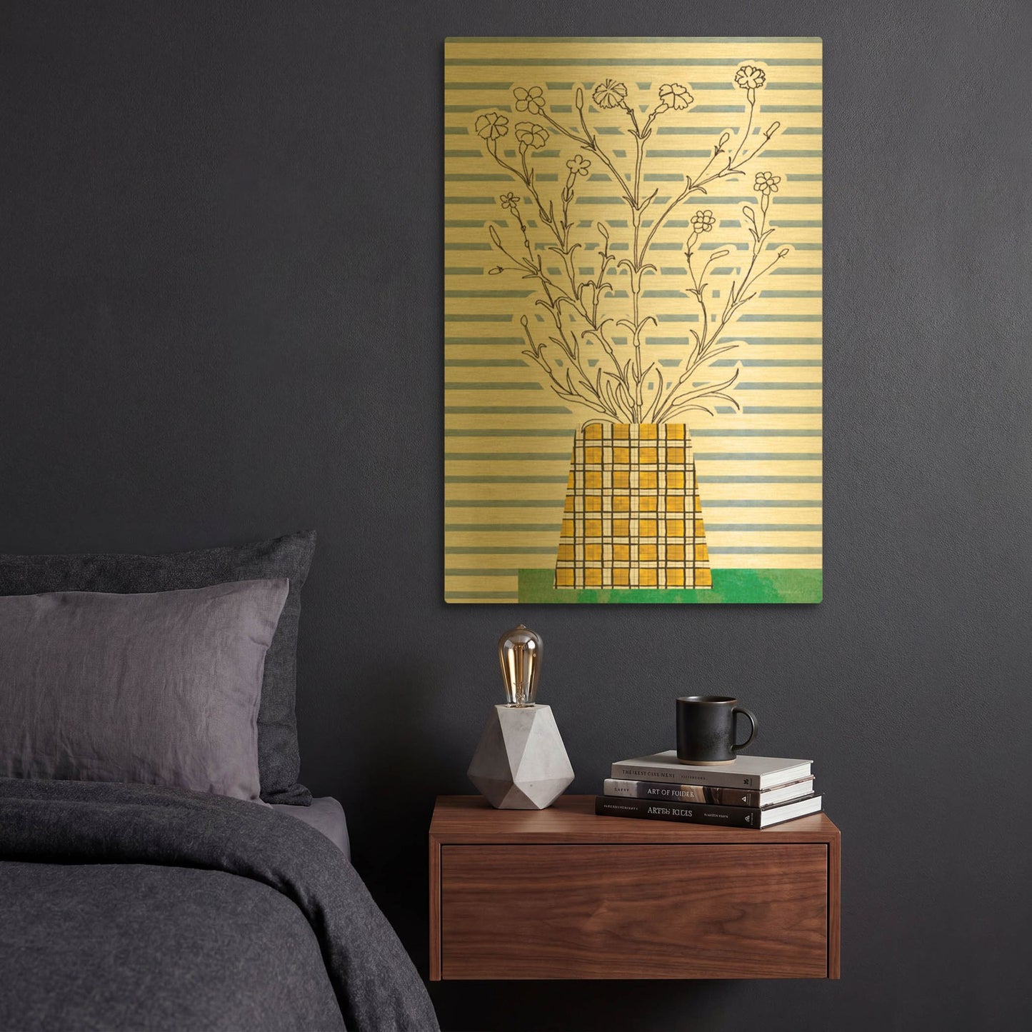 'Patch of Grass' By Kamdon Kreations Gold Metal Wall Art