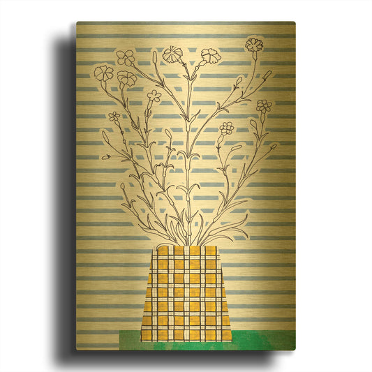'Patch of Grass' By Kamdon Kreations Gold Metal Wall Art
