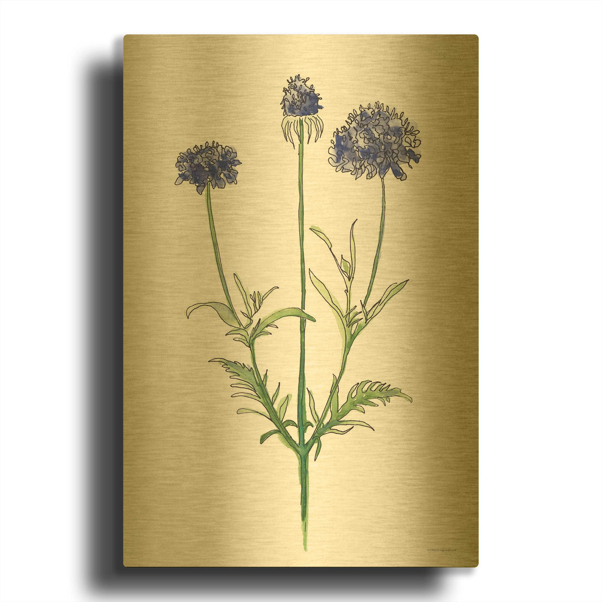 'Sisters in a Row' By Kamdon Kreations Gold Metal Wall Art