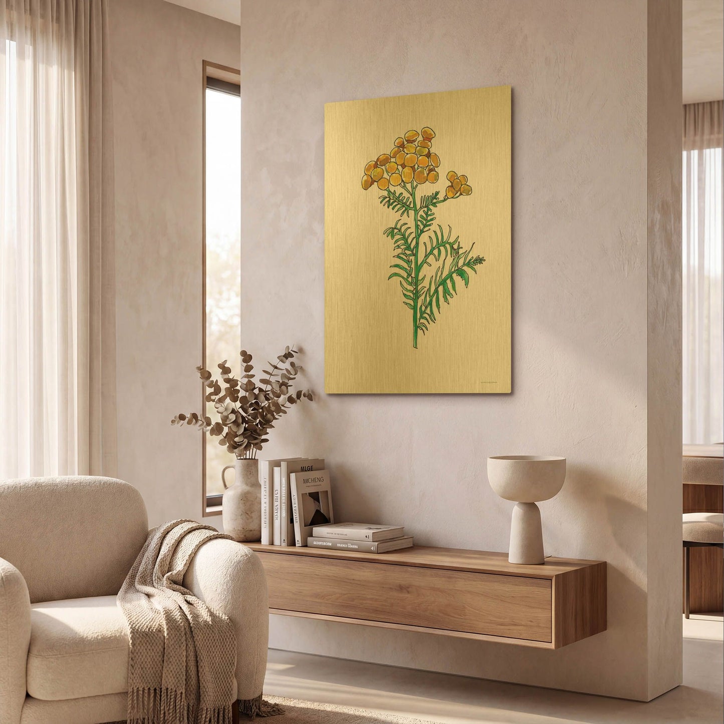 'Odd Ball' By Kamdon Kreations Gold Metal Wall Art