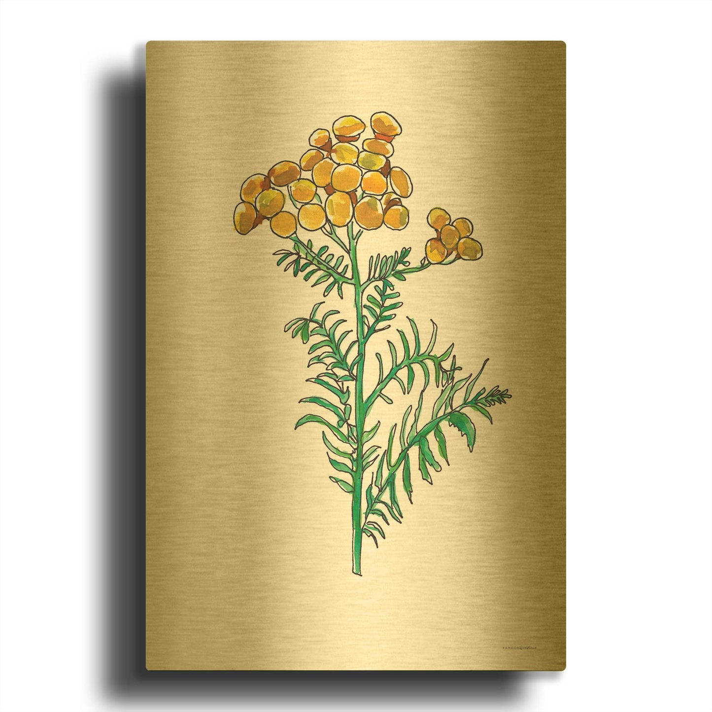 'Odd Ball' By Kamdon Kreations Gold Metal Wall Art