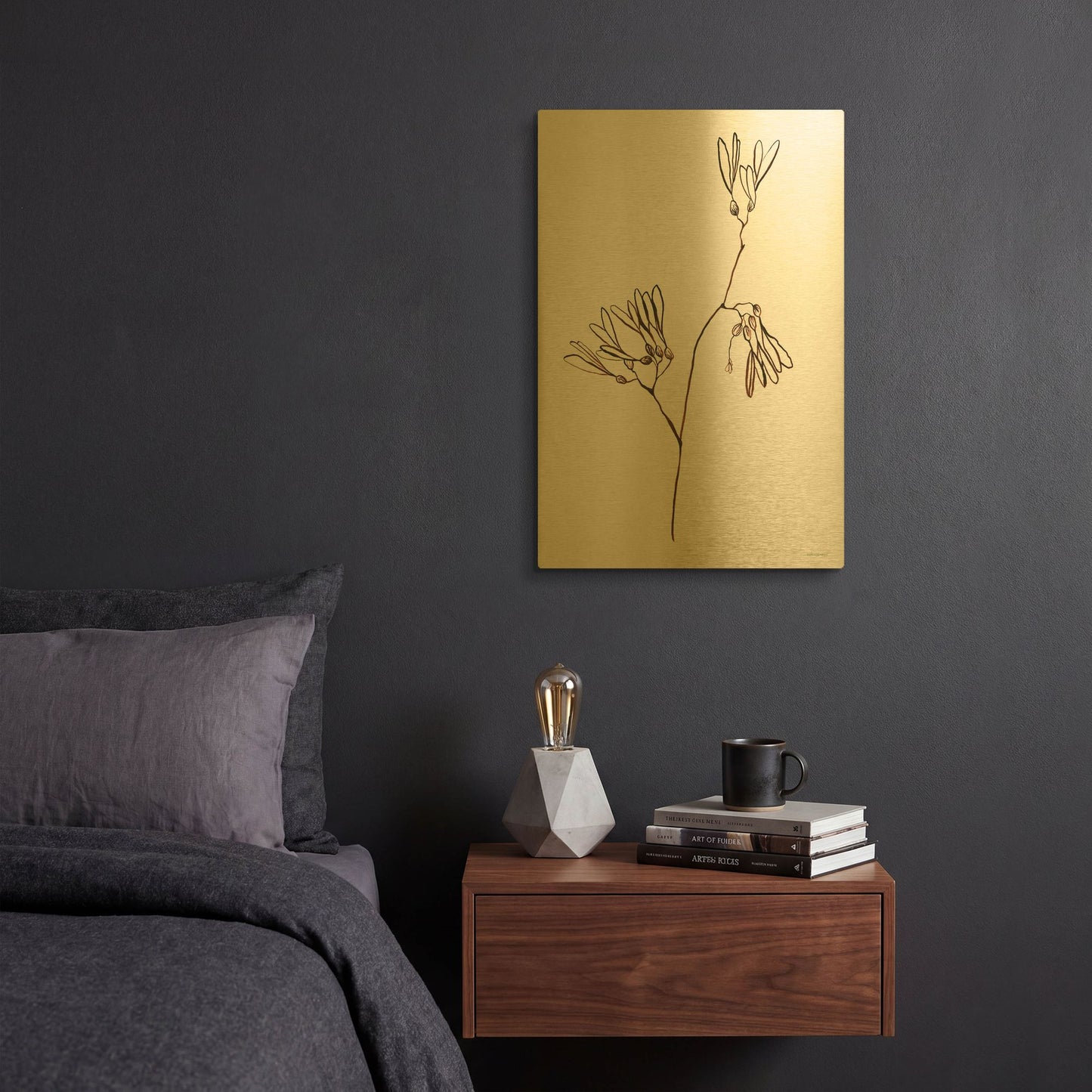 'A little Split' By Kamdon Kreations Gold Metal Wall Art