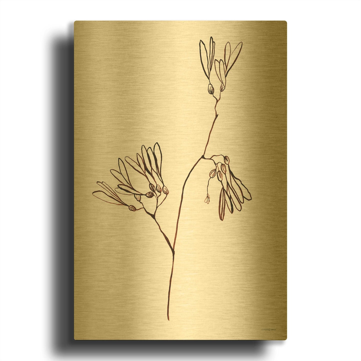 'A little Split' By Kamdon Kreations Gold Metal Wall Art