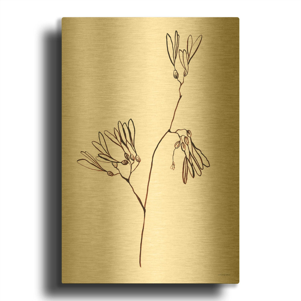 'A little Split' By Kamdon Kreations Gold Metal Wall Art
