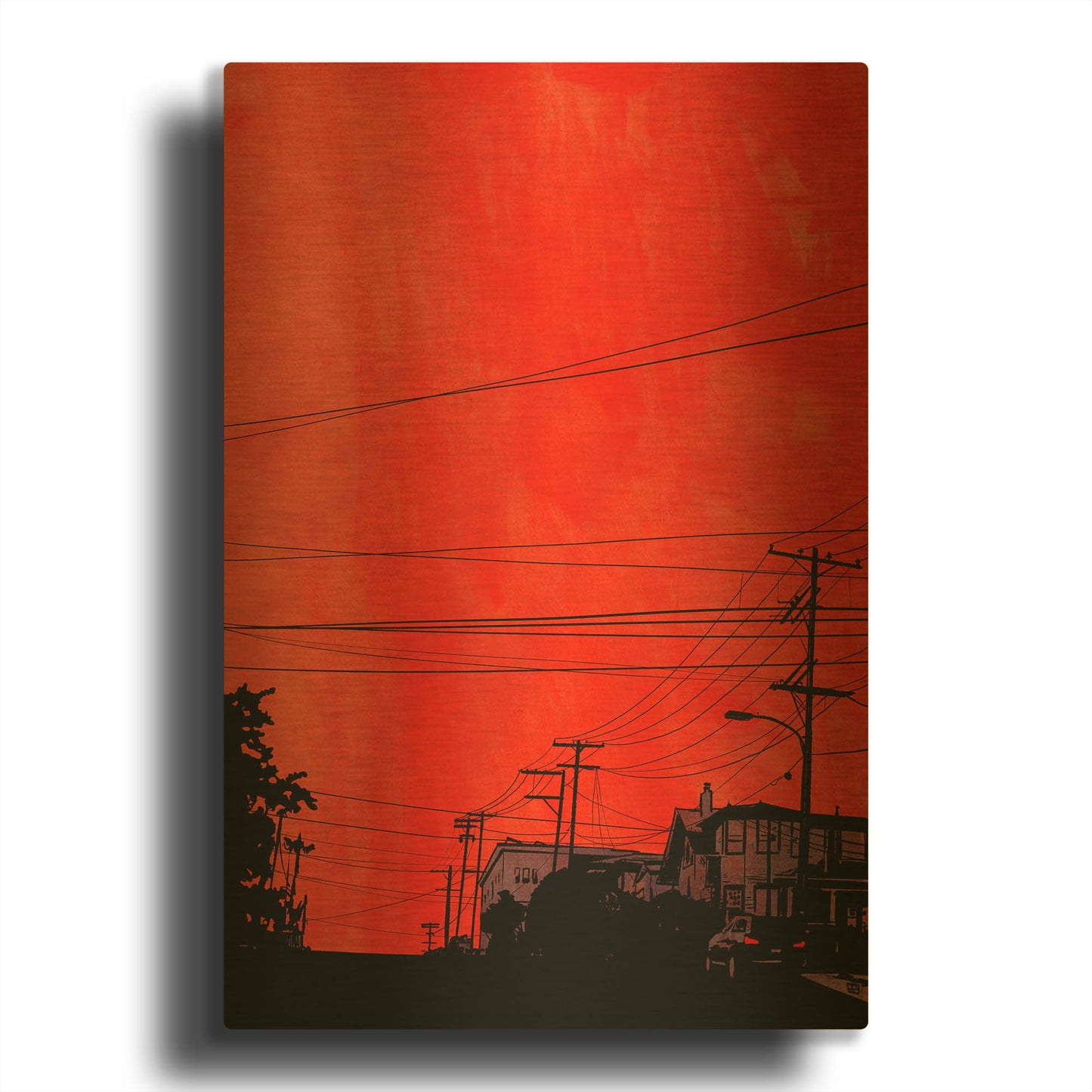 'Cars 12' By Giuseppe Cristiano Gold Metal Wall Art