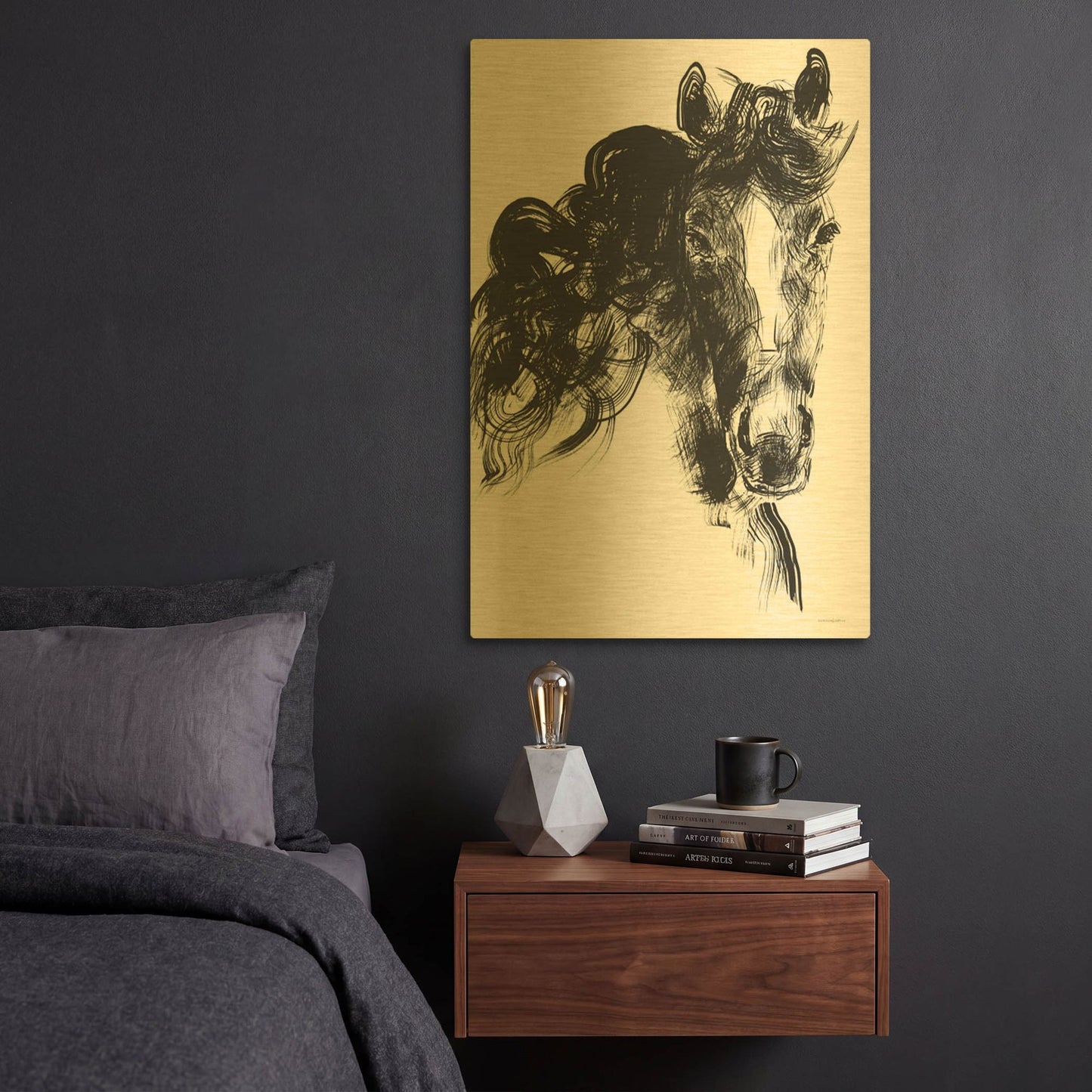 'Sweet Filly' By Kamdon Kreations Gold Metal Wall Art