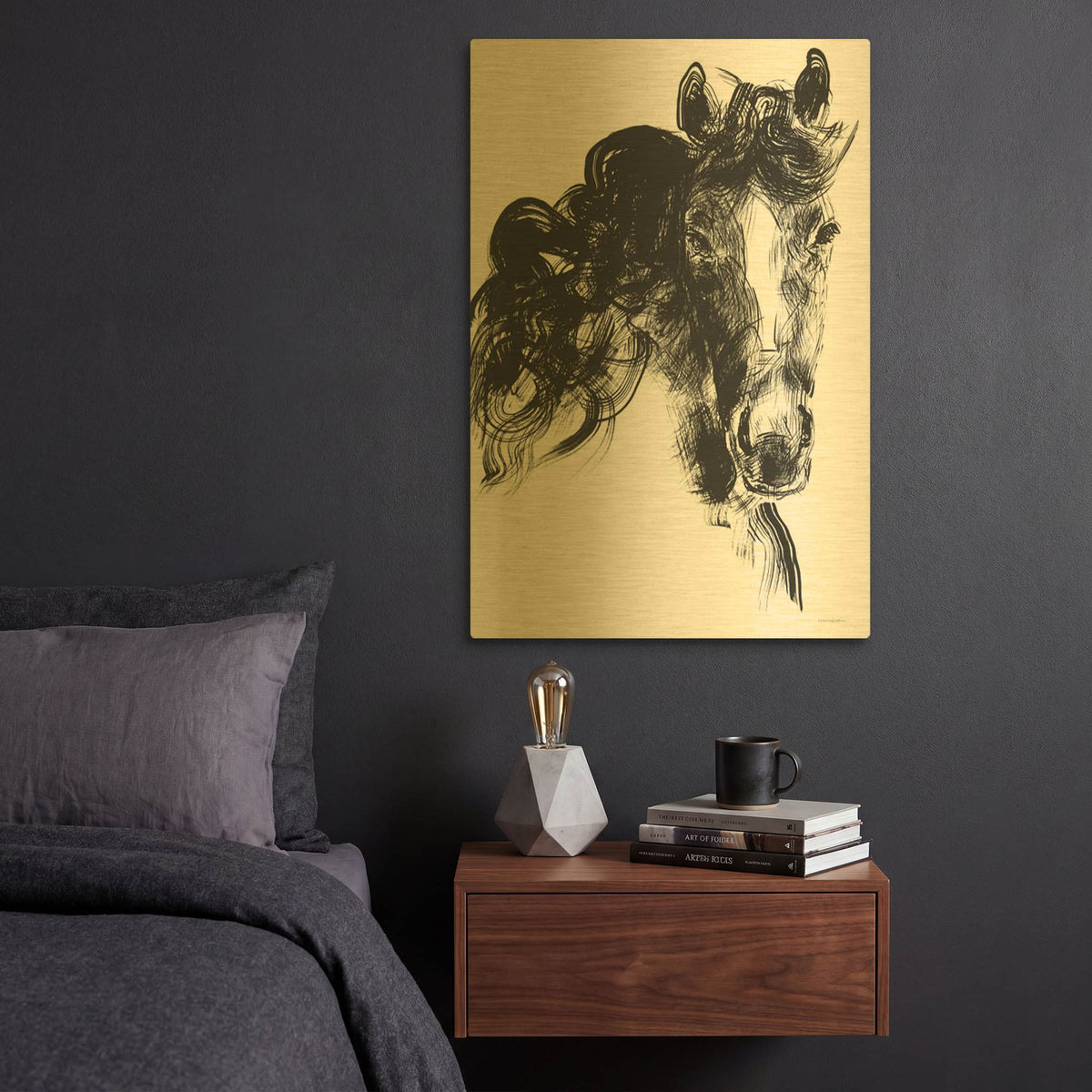 'Sweet Filly' By Kamdon Kreations Gold Metal Wall Art