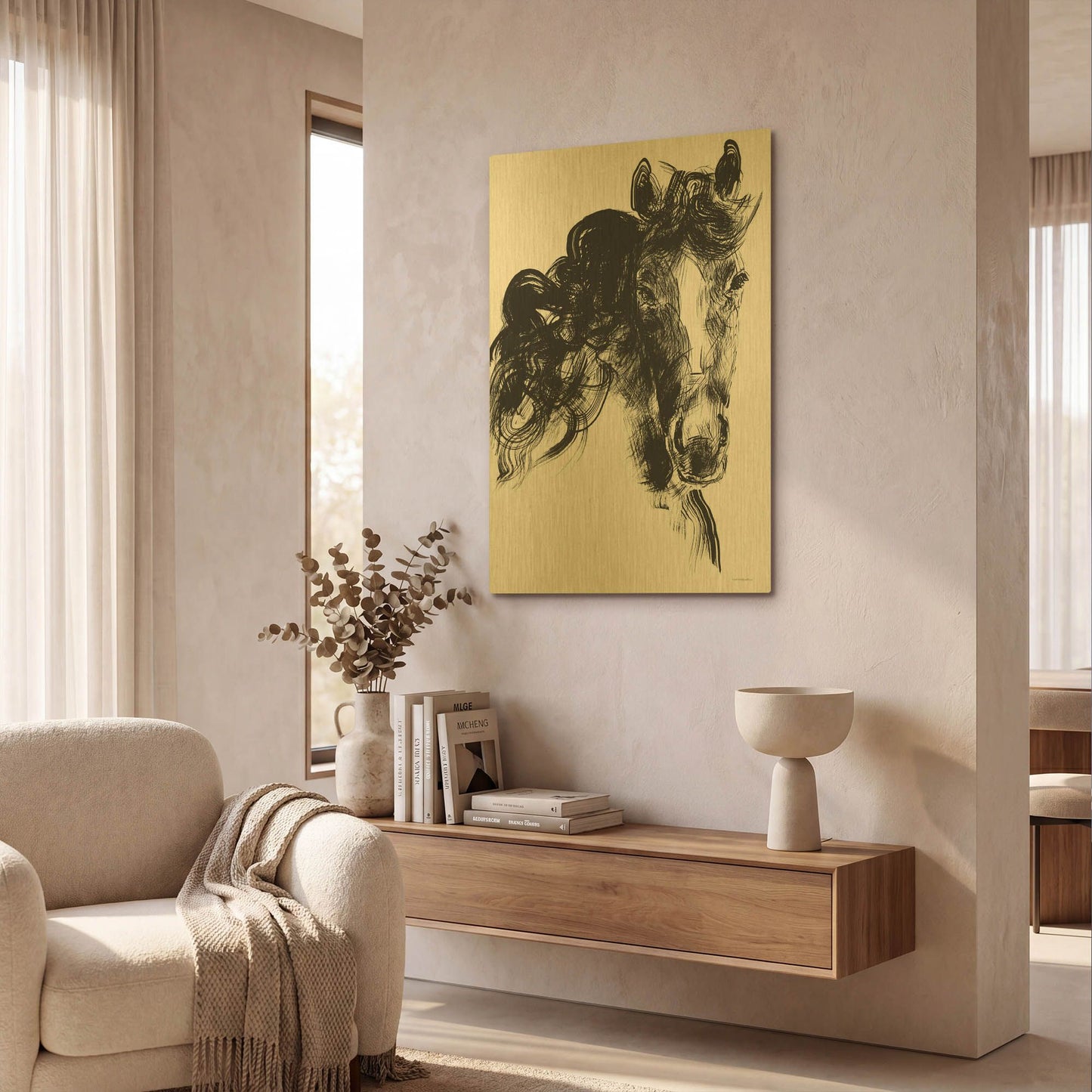 'Sweet Filly' By Kamdon Kreations Gold Metal Wall Art