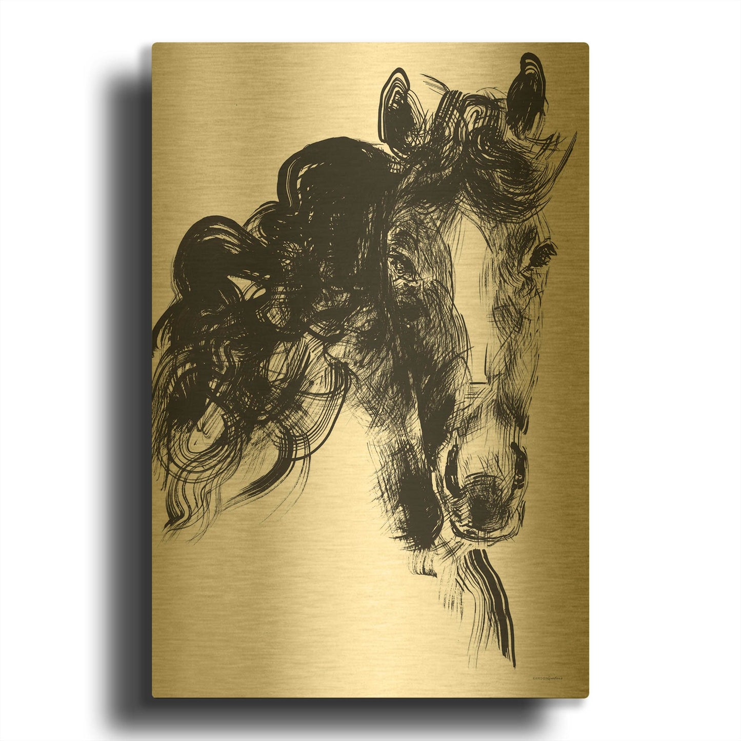 'Sweet Filly' By Kamdon Kreations Gold Metal Wall Art