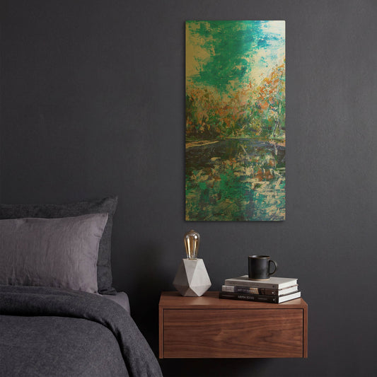 'Mile River 2' By Kamdon Kreations Gold Metal Wall Art