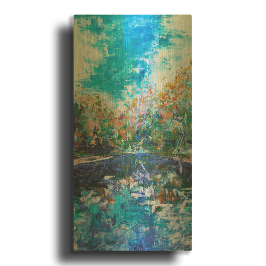 'Mile River 2' By Kamdon Kreations Gold Metal Wall Art