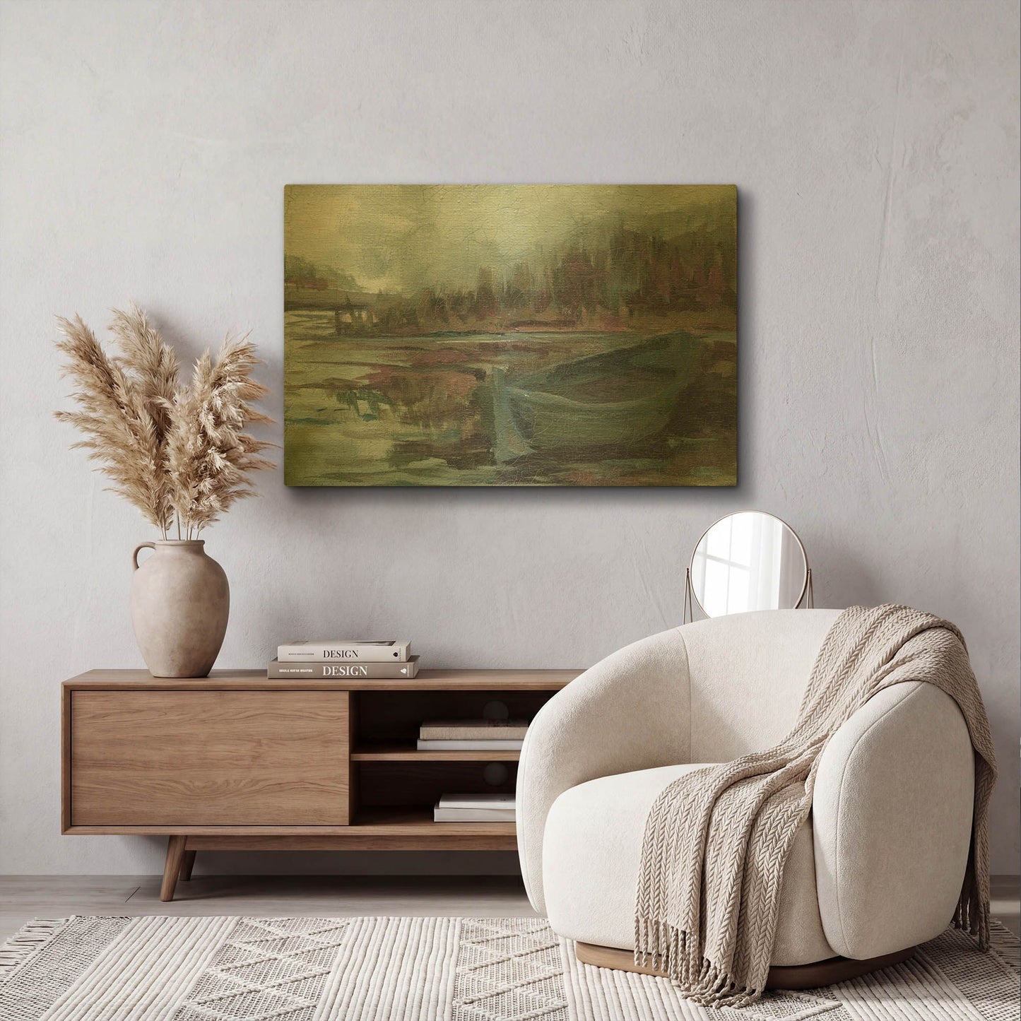 'Old Fishing Boat' By Kamdon Kreations Gold Metal Wall Art
