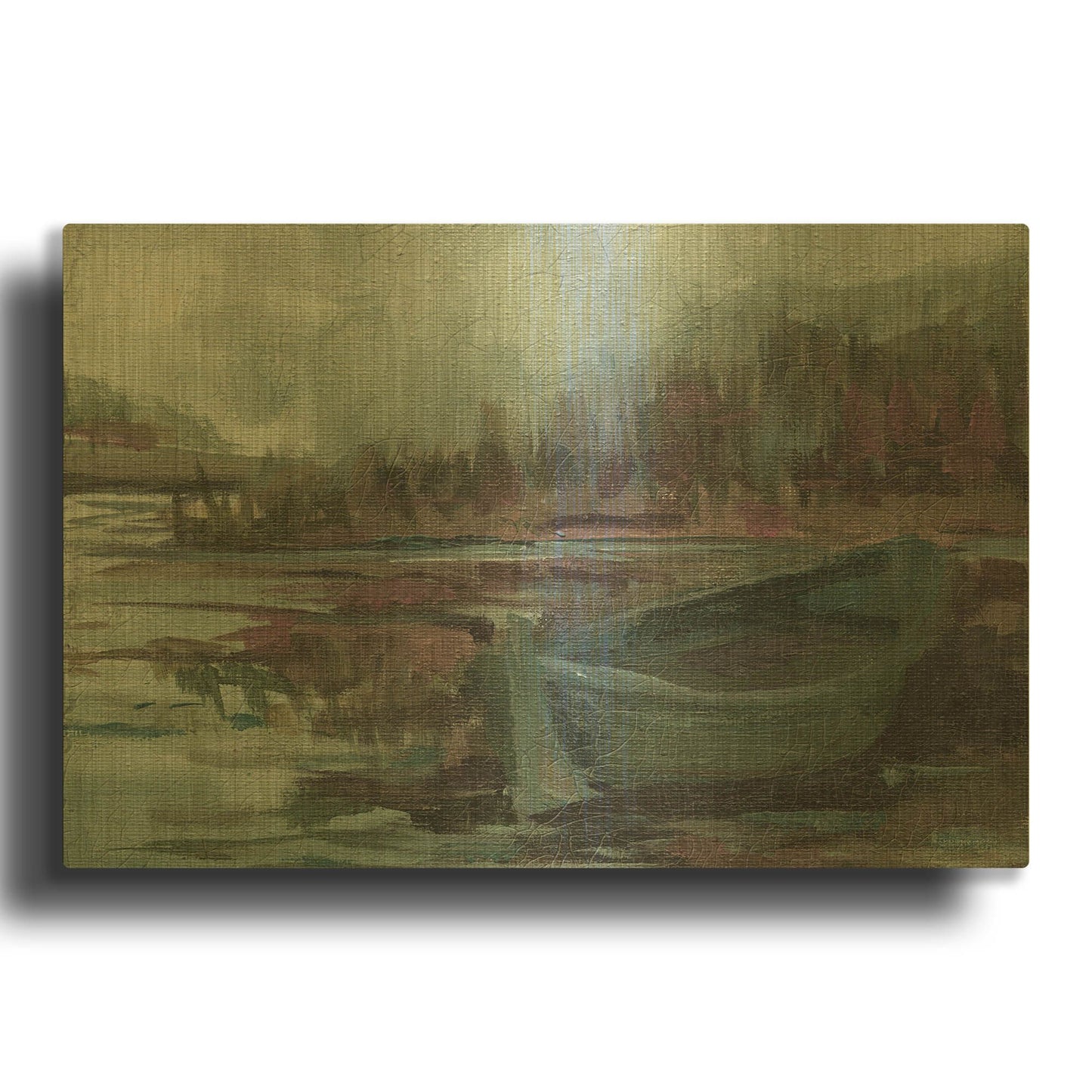 'Old Fishing Boat' By Kamdon Kreations Gold Metal Wall Art