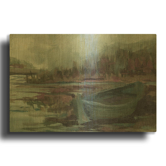 'Old Fishing Boat' By Kamdon Kreations Gold Metal Wall Art