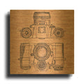 'Cork Camera' By Kamdon Kreations Gold Metal Wall Art