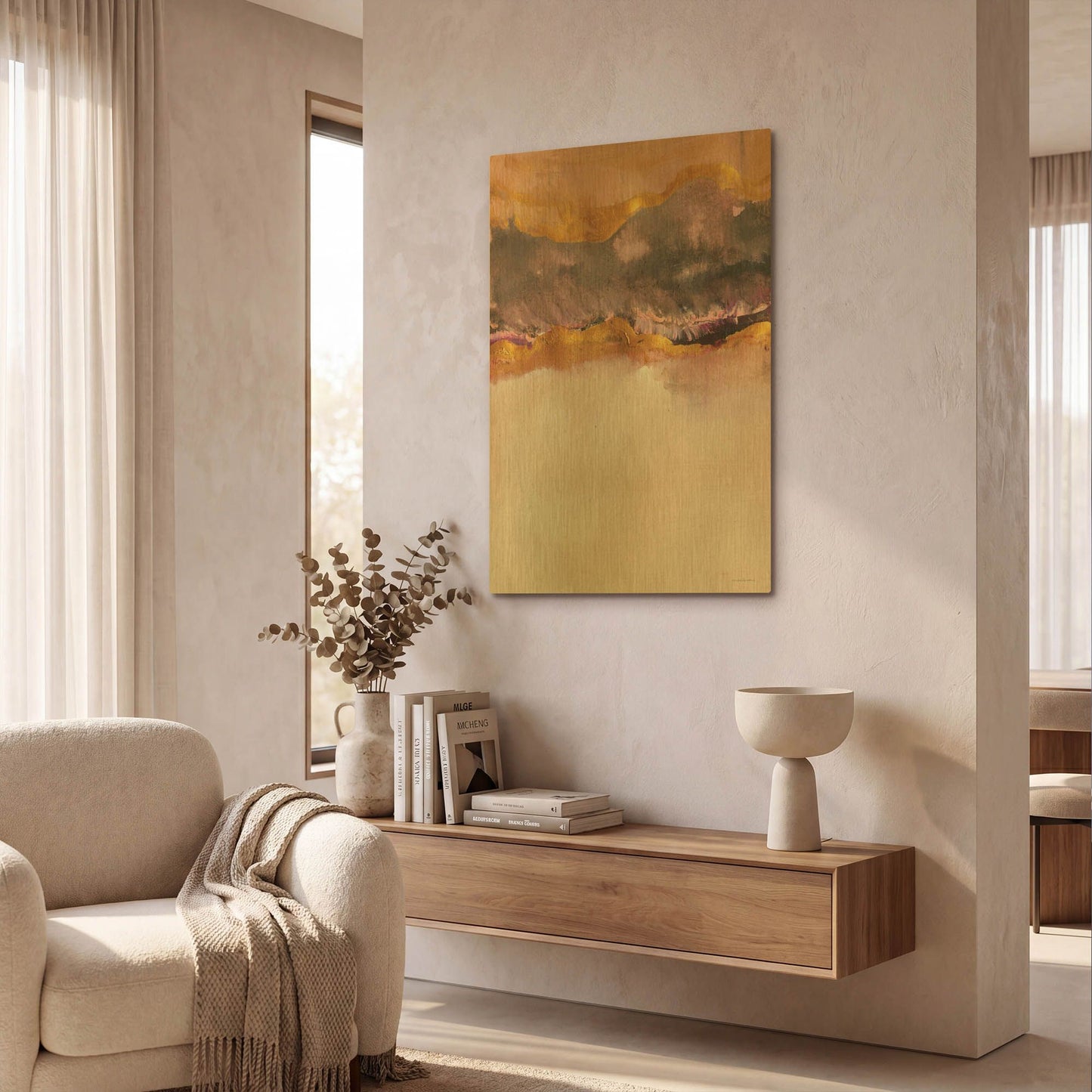 'Calm Below Deck' By Kamdon Kreations Gold Metal Wall Art