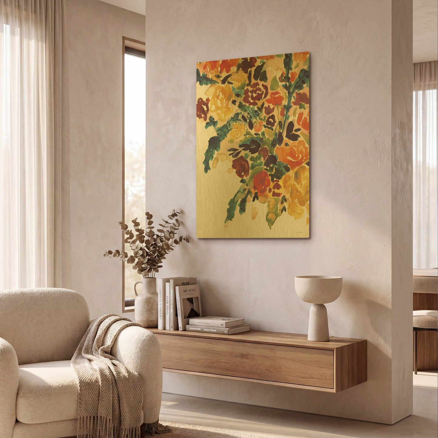 'In an Instant' By Kamdon Kreations Gold Metal Wall Art
