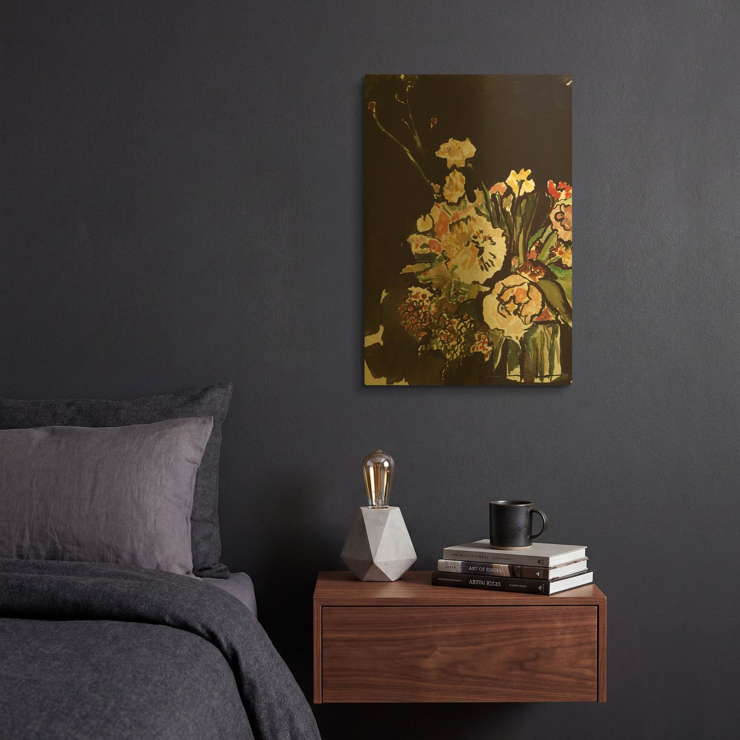 'Evening Study in the Garden' By Kamdon Kreations Gold Metal Wall Art