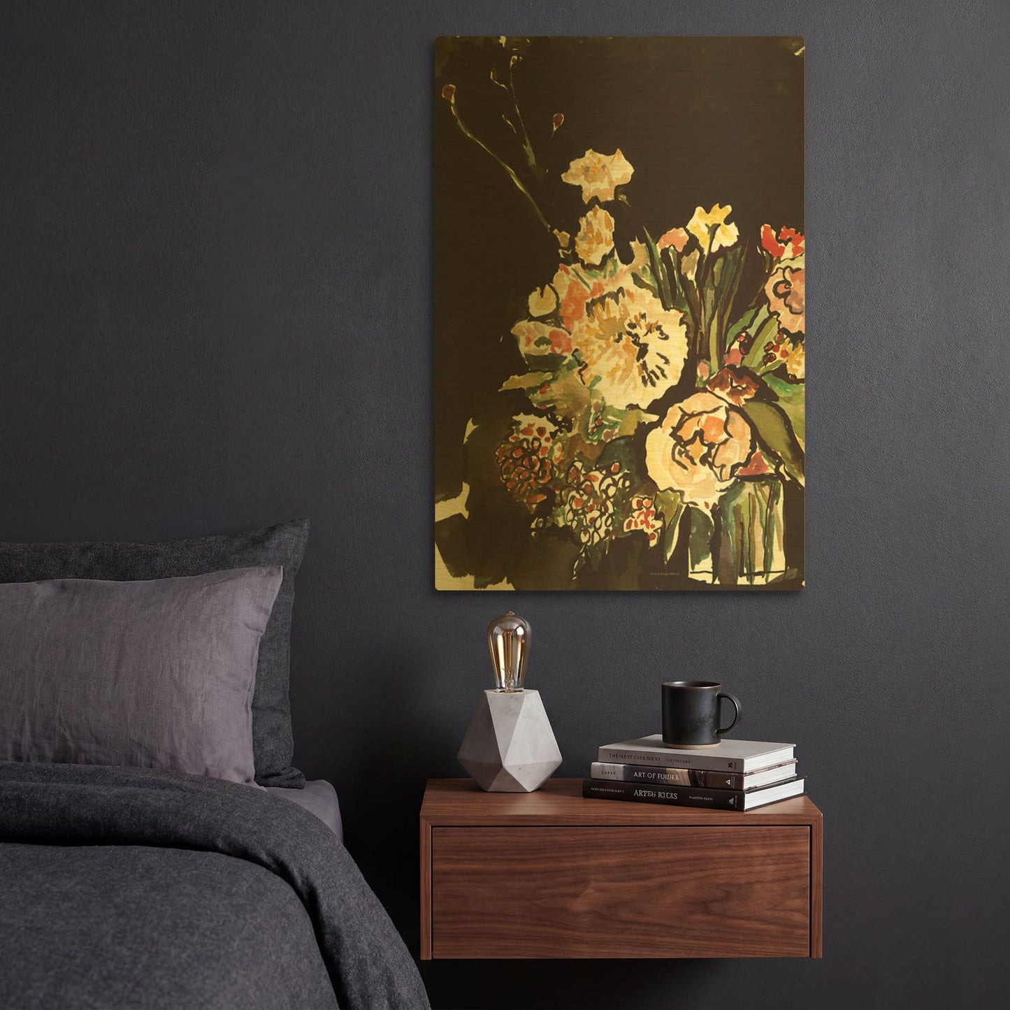 'Evening Study in the Garden' By Kamdon Kreations Gold Metal Wall Art