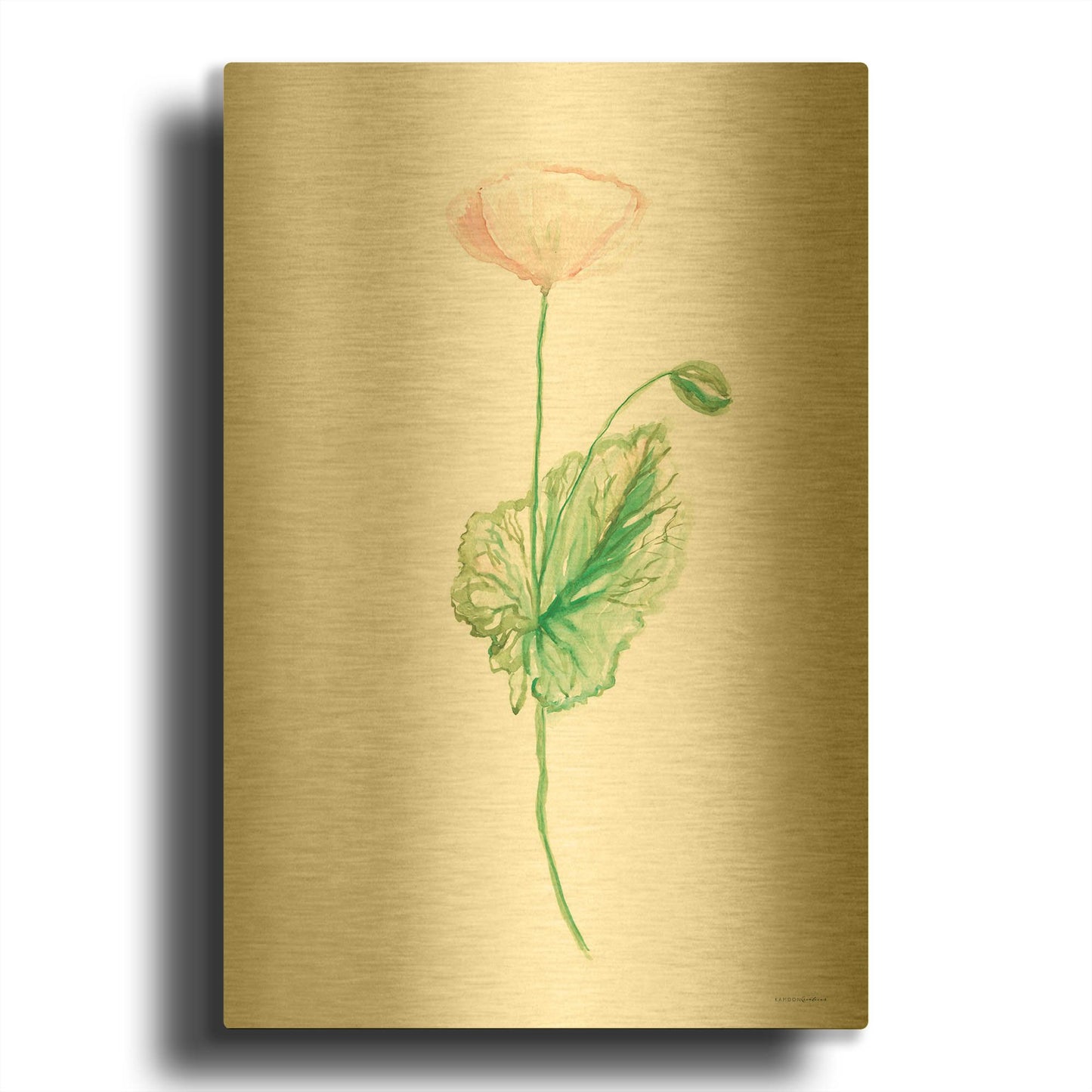 'Blushing' By Kamdon Kreations Gold Metal Wall Art