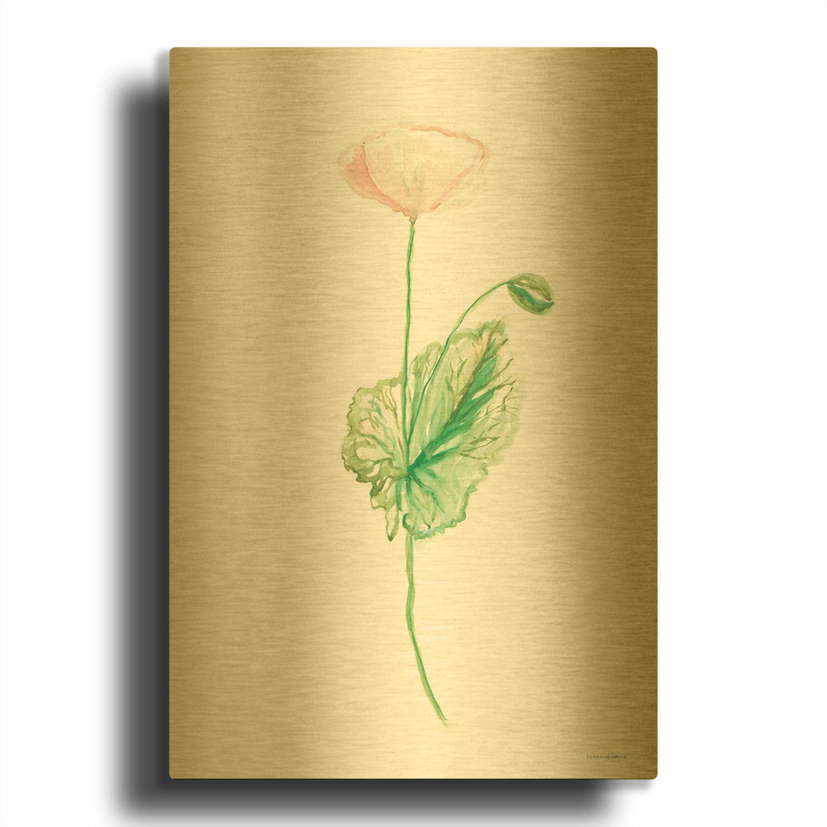 'Blushing' By Kamdon Kreations Gold Metal Wall Art
