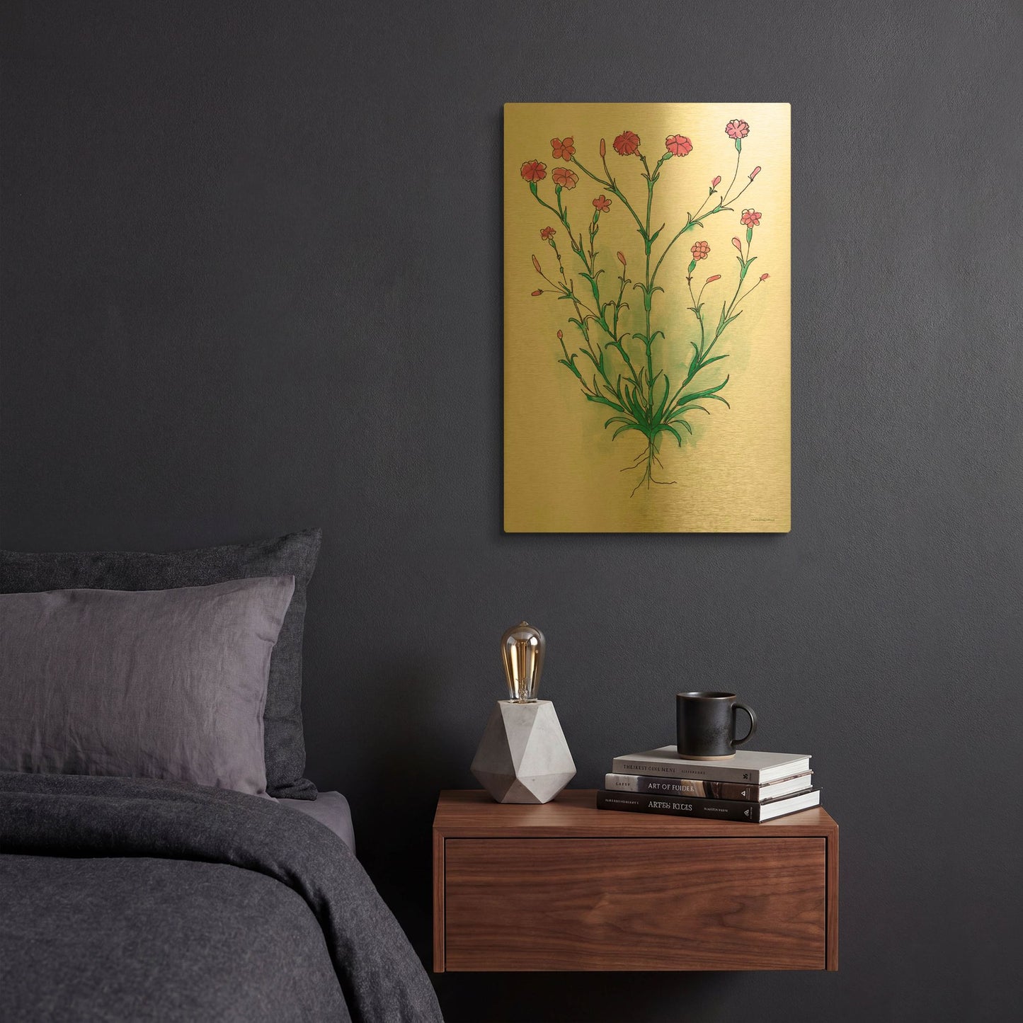 'Stable Bloom' By Kamdon Kreations Gold Metal Wall Art