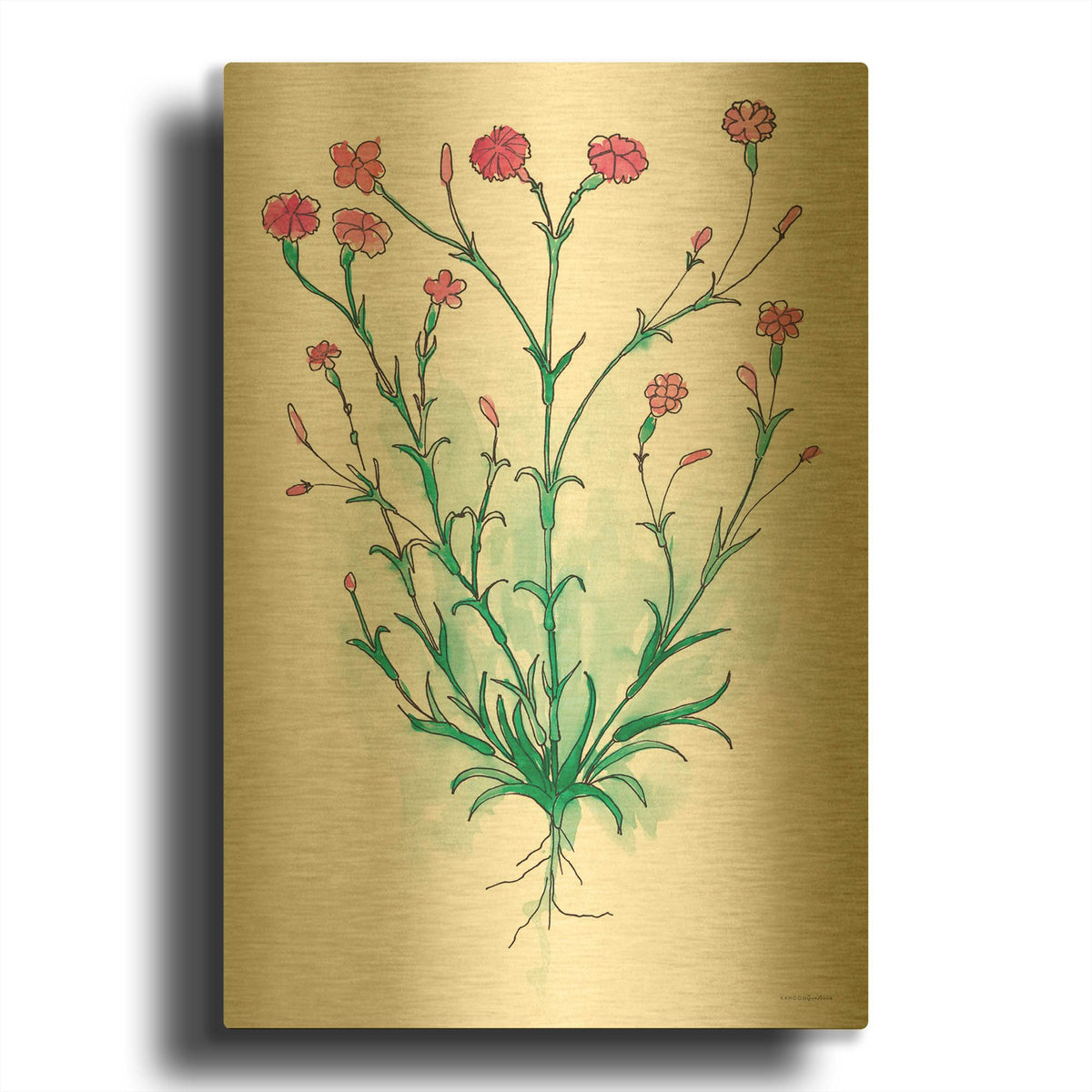 'Stable Bloom' By Kamdon Kreations Gold Metal Wall Art