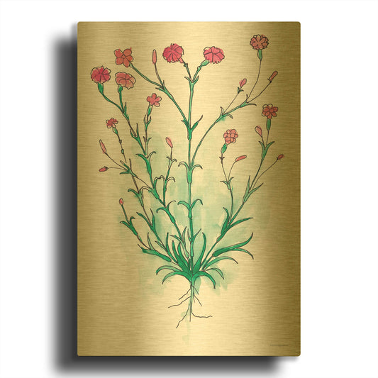 'Stable Bloom' By Kamdon Kreations Gold Metal Wall Art