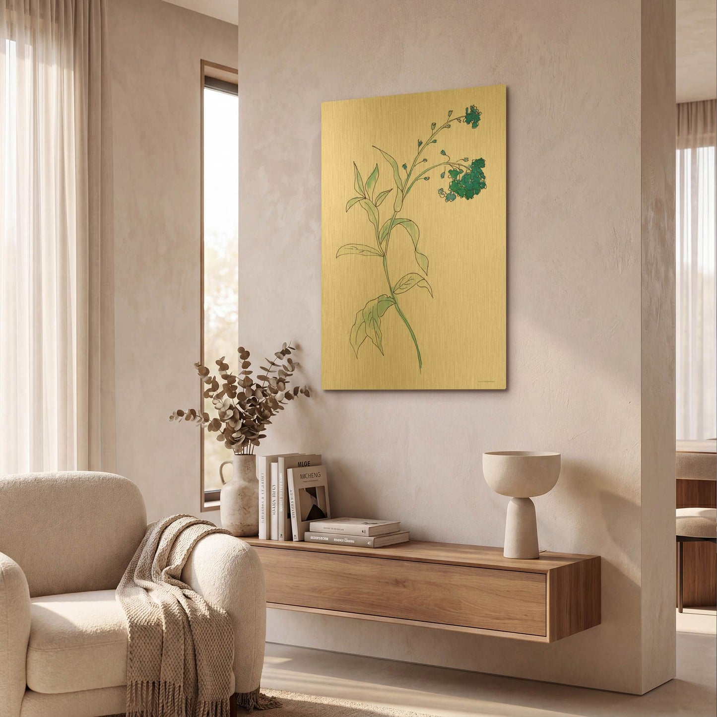 'Lean on Me' By Kamdon Kreations Gold Metal Wall Art